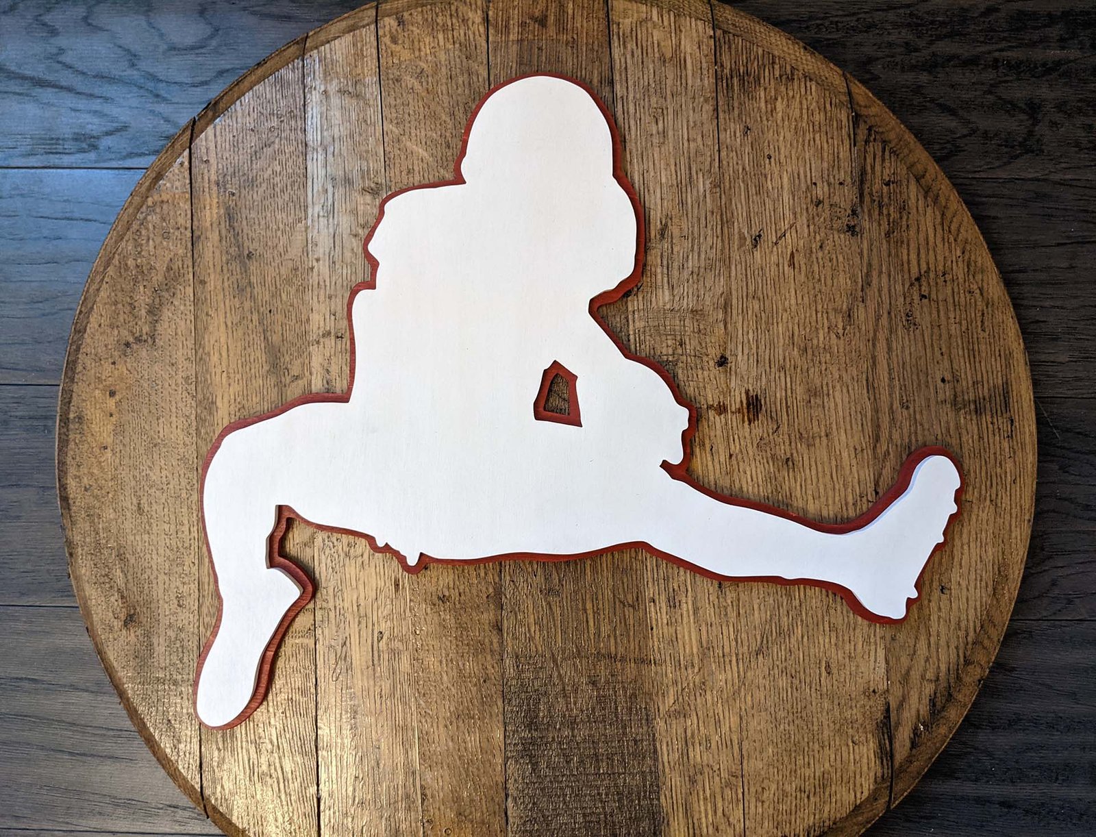 The Louisville Leaper Bourbon Barrel Head Made By Jay Lane